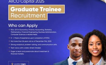 AIICO Capital Graduate Trainee Programme