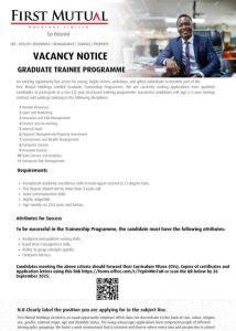 Graduate Trainee Programme at First Mutual Holdings Limited