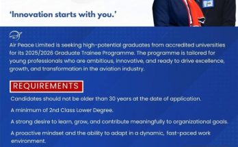 Air Peace Graduate Trainee Program 202